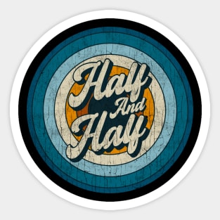 Half and Half - Retro Circle Vintage Sticker